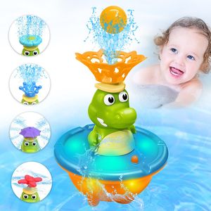 Bath Toys Baby bath toy baby fountain 5 modes spray water baby lamp bathtub toy bathroom swimming pool 230615