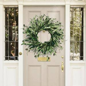 Kwiaty dekoracyjne sztuczny girlanda pokój ociveleaf w wieniec Ornamenty Olive Branch drzwi
