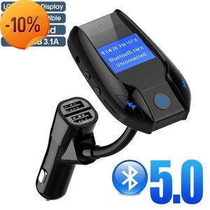 New Car Mp3 Player Bluetooth FM Transmitter Modulator Hands-free LCD Display Support Folder/TF Card/U disk AUX Input Music Play