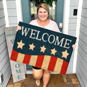 Carpets 2023 Independence Day Welcome Door Mat Funny Cute Doormat Friends Home L5