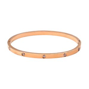 Designer mångsidig fashionabla och lyxiga Carter Ten Diamond Titanium Armband Ins 18K Guld Colorless Womens 2WB6