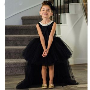 Girl Dresses Gorgeous Black Girls Pageant Ruffles Appliqued Flower Dress For Weddings Children Beaded Princess Birthday Ball