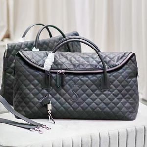 Topphandtag es quiltad läder kvinnans bagagepåsar reser tyg koppling mode lyxig designer crossbody duffle påsar axel mans pochette shopper gym stam hand väska