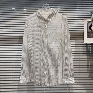 Kadınlar bluz hazırlık 2023 Yaz Varış Uzun Kollu Yatak Gümüş Sequins Tassel Gömlek Kadınlar 764