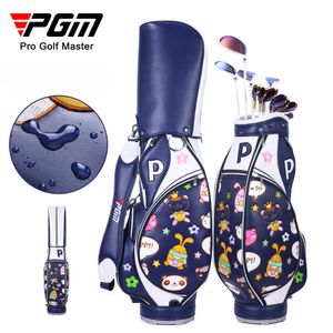 Bolsas de golfe PGM Mulheres Bolsa Padrão 3D Bordado de Microfibra Água TPU Real Resistente à sujeira de couro pode segurar 13 14 Club QB104 230616