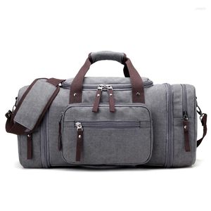 Duffel Bags Canvas Men Large Capacity Travel Handbags Vintage Shoulder Luggage Big Duffle Bag