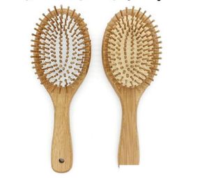 Doğal Ahşap Saç Fırçası, En İyi Bambu Kürek ve Kıl Çıkarma Saç fırçası Mini Seyahat Fırçası ile Kadın Erkekler ve