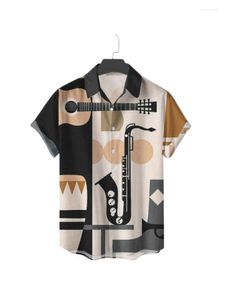 Camisas Casuais Masculinas Moda Verão Masculino Camisa Havaiana Oversized Manga Curta Listrada Social Impressão 3D Y2K Algodão Blusa Masculina Dazn Preto