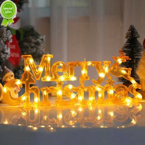 New Merry Christmas Light String Fairy Garland Christmas Decoration Christmas LED Letter Tag Home Decoration New Year Xmas Gift