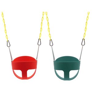 Outdoor Games Activities Kids Swing Set Full Bucket Toddler Swings With Chains Hanging Toy For Children Indoor Rope Seat 230615