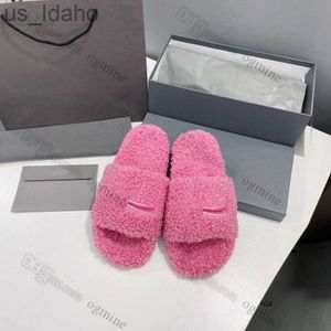 Slippers With Box Designer SANDAL WOMENS CITIES PARIS FURRY SLIDE fake shearling Letter embroidery Woman Recycled fur Luxurys Flat Platform Winter Wool J230616