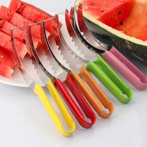 New Kitchen Knives Colored Watermelon Slicer Fruit Cutter Slice Household Watermelon Multifunctional Stainless Steel Wholesale