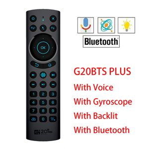 G20S جهاز تحكم عن بعد 2.4G ماوس هوائي لاسلكي مع لوحة مفاتيح صغيرة مستشعر صوت جيروسكوبي بإضاءة خلفية بلوتوث للكمبيوتر الشخصي Android TV Box T9 H96 X96 MAX G20SBTS PLUS
