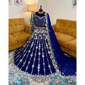 Abbigliamento etnico scucito Lehenga Choli Camicetta Langa mezza cucita Top Wedding Indian Designer Ethnic Bridal 230616