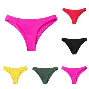 Damen-Bademode, 6 Farben, neue Damen-Bikinihose, hoch geschnitten, Badeanzug, einfarbig, mittlere Taille, Badehose, hohe Taille, Badeshorts Z0613