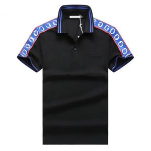 T-Shirts Designer-Poloshirt Herren-Designer-T-Shirt Sommer Streetwear Kurzarm blaue Hemden 100-Baumwoll-KurzhemdHochwertiges, lässiges, vielseitiges Herren-Top XXXL #H1132