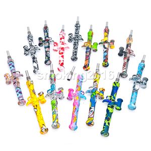 PRG/Gun Nectar Collector with 10mm Stainless Steel Tips Smoke Pipes Smoking Accessory Dab Rigs Water Pipes