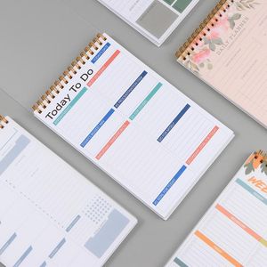 Daily Planner A5 spole Full Engelsk tidshantering för att lista Listkalender Effektivitet Manuell anteckningsböcker Kontorstillbehör