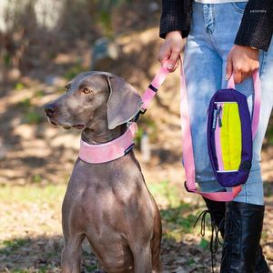 Dog Collars Hands Free Waist Pack Traction Rope Accessories Pets Leash Outdoor Nylon Portable Retractable Storage Bum Bag Supplies Puppy