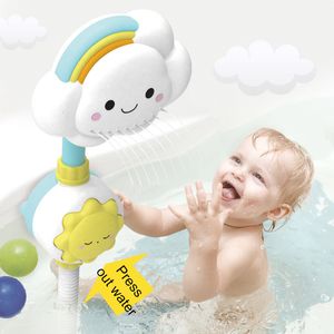 Bath Toys Baby bath toys Cloud bathtub Shower Bathroom nozzle Suction cup Folding faucet Children's bath toys Cute spray shower Children's gifts 230615