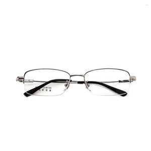 Solglasögon Halfrim Memory Titanium Frame Anti Blu Light Ultralight Optical Reading Glasses Business for Men Women 1 1.5 2 2.5 3 3.5 4