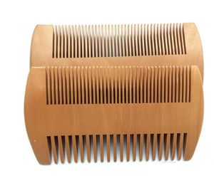 2021 Wooden Beard Comb Double Sides Super Narrow Thick Wood Combs Pente Madeira Lice Pet Hair Tool cheap sale