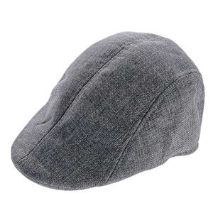 Beret Hat Spring Lato Nowy wygodne oddychanie bawełniane lniane szczytowe hurtowe hurtowe Z0616