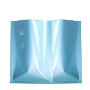 Partihandel Variation av storlekar 100st Glossy Blue Heat Seable Pisse Food Storage Bag Aluminium Foil Mylar Package PAGS