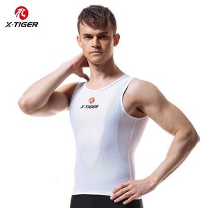Cycling Shirts Tops X-TIGER Cycling Underwear Sport Base Layers Cycling Jersey Cycling Vest Men Undershirt Cool Mesh Elastici Vest Road Bike Jersey 230616