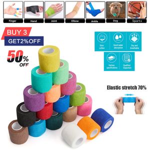 Elbow Kne Pads 1 Roll 4,8 m GASE Colorful First Aid Bandage Sport Self Lime Elastic For Finger Ankel Palm Shoulder 230615