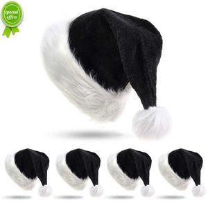 Novo chapéu de natal para crianças adultas papai noel xmas boné de pelúcia 2023 presentes de ano novo feliz natal festa natal decoração suprimentos