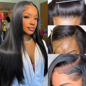 Lace Front Wig Human Hair Straight 180% Full Density 13x4 HD Transparent Lace Frontal Wigs 5x5 Lace Closure Wig For Women