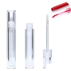 Packing Bottles Diy Lip Gloss Tubes Bottle Empty 7.8Ml Lipgloss Tube Round Transparent With Wand Clear Drop Delivery Office School B Dhdtn