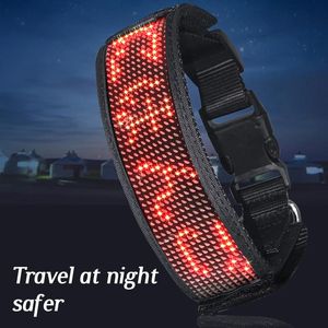 Collars CAWAYI KENNEL Pet Dog Led Display Collar Digital Interactive Scrolling Light Up LED Dog Collar App Controlled Adjustable Collars