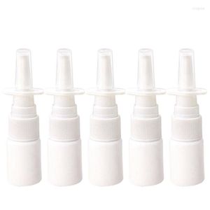 Garrafas de armazenamento 10 peças 10 ml frasco de spray plástico recarregável pulverizador nasal de névoa nasal
