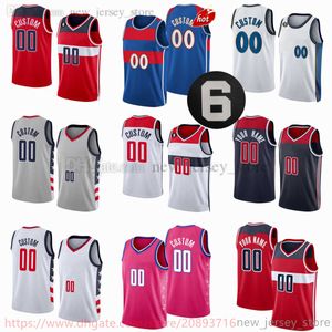 Custom New Printed Basketball Jerseys 33 Kyle Kuzma 3 Bradley Beal Kristaps Porzingis Anthony Gill Taj Gibson Delon Wright Goodwin Schakel Jerseys 6 patch