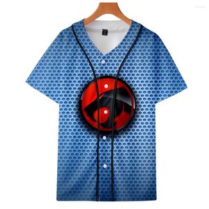 Camisetas Masculinas Clássica Anime ThunderCats Camiseta de Beisebol Homens Alta Moda Verão Lazer Manga Curta Tendência Casual Tops Te