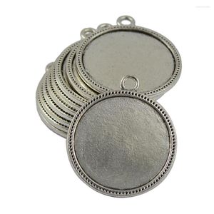 Pendant Necklaces 10Pcs Blank Round Bezel Tray Base Charms Fit DIY Dome Cabochon Perfect For Necklace Making