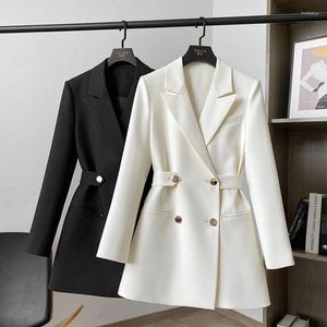 Women's Suits White Suit Women's Coat Spring Autumn 2023 Fashion Korean Long Sleeve Blazers Women Jackets Casual Office Ladies Blazer
