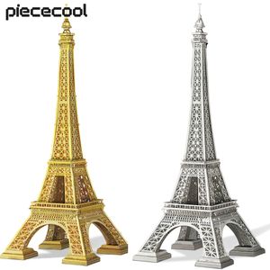 3D Puzzles Piececool Puzzle Metal DIY Zestawy DIY Eiffel Tower 866in Modecz Model Toy Jigsaw for Adult Birthday Prezenty Teen 230616