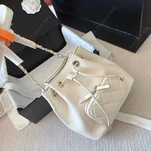 Granular Embossed Calfskin Designer Backpack for Women Luxury Drawstring Chain Bucket Backpack and Handheld Crossbody Bag Designer Bookbag Mini Handbags Wallet