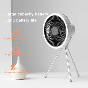 Elektrik Fanları Çok Fonksiyonlu Mini USB Şarj Edilebilir Taşınabilir Açık Kamp Tavanı LED Hafif Masaüstü