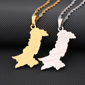 Hanger Kettingen SONYA Pakistan Kaart Met Stad Naam Ketting Voor Vrouwen Meisjes Mode Roestvrij Stalen Sieraden Etnische Verjaardagsfeestje Geschenken