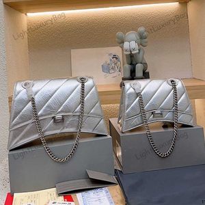 مصمم عالي الجودة B العلامة التجارية الكلاسيكية Hourglass أكياس الأزياء سلسلة الكتف Crossbody Bag Women Growner Leather Leature Luxury Rights Tote Female Purses230617