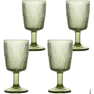 Wine Glasses Vintage Green Glass Embossed Floral Pattern Non Slip Safe And Toxic Materials Variety Of Ocns Drop Delivery Home Garden Dhfxc