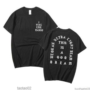 Herren T-Shirt Kanyes West Pablo T-Shirt Sommer Männer Frauen i Feel Like Paul Letter Print Kurzarm Staffel 3 T-Shirt Hip Hop Baumwolle T-Shirt Topslzs7