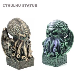 Decorative Objects Figurines Cthulhu Statue Vintage Skull Figures Home Decor Resin Crafts Ornaments Octopus Modern Sculpture Halloween Party Decoration 230616