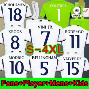 22 23 24 fans Player Version Soccer Jerseys Real Madrids 2023 2024 Finals Champions 14 Kit Rodrgo Camiseta Tchouameni Vini Jr Rodryo Camaveringa Football Shirt Kids 88