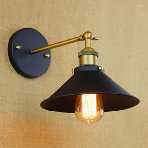 Lámpara De Pared Mini Lámparas Pequeñas Vintage Negro Rústico Sconce Luces Retro Loft Industrial Lamparas Arandela De Pared