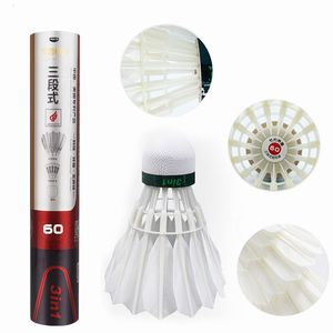 Badminton Shuttlecocks 12PCS DMantis D60 3in1 Birdies Trwałe Hybird Duck Ball Ball Indoor Sports Sports 230616